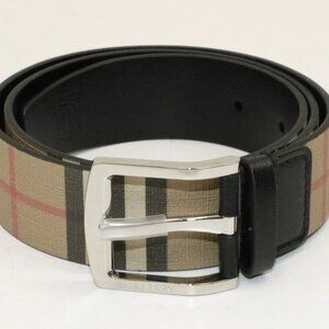 Burberry Men's Check Belt in Archive Beige ITGIOLIN681MP 32/80 - Beige/Black
